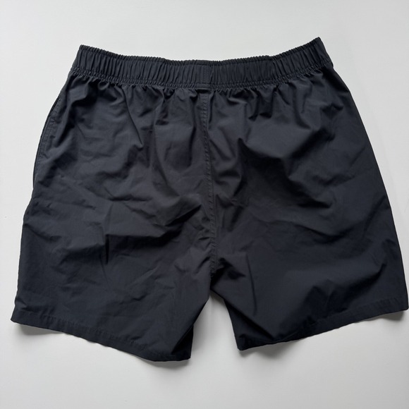 PSYCHO TUNA 6" Solid Unlined Swim Shorts Mens Medium Black Trunks‎ Elastic Waist - Picture 9 of 13